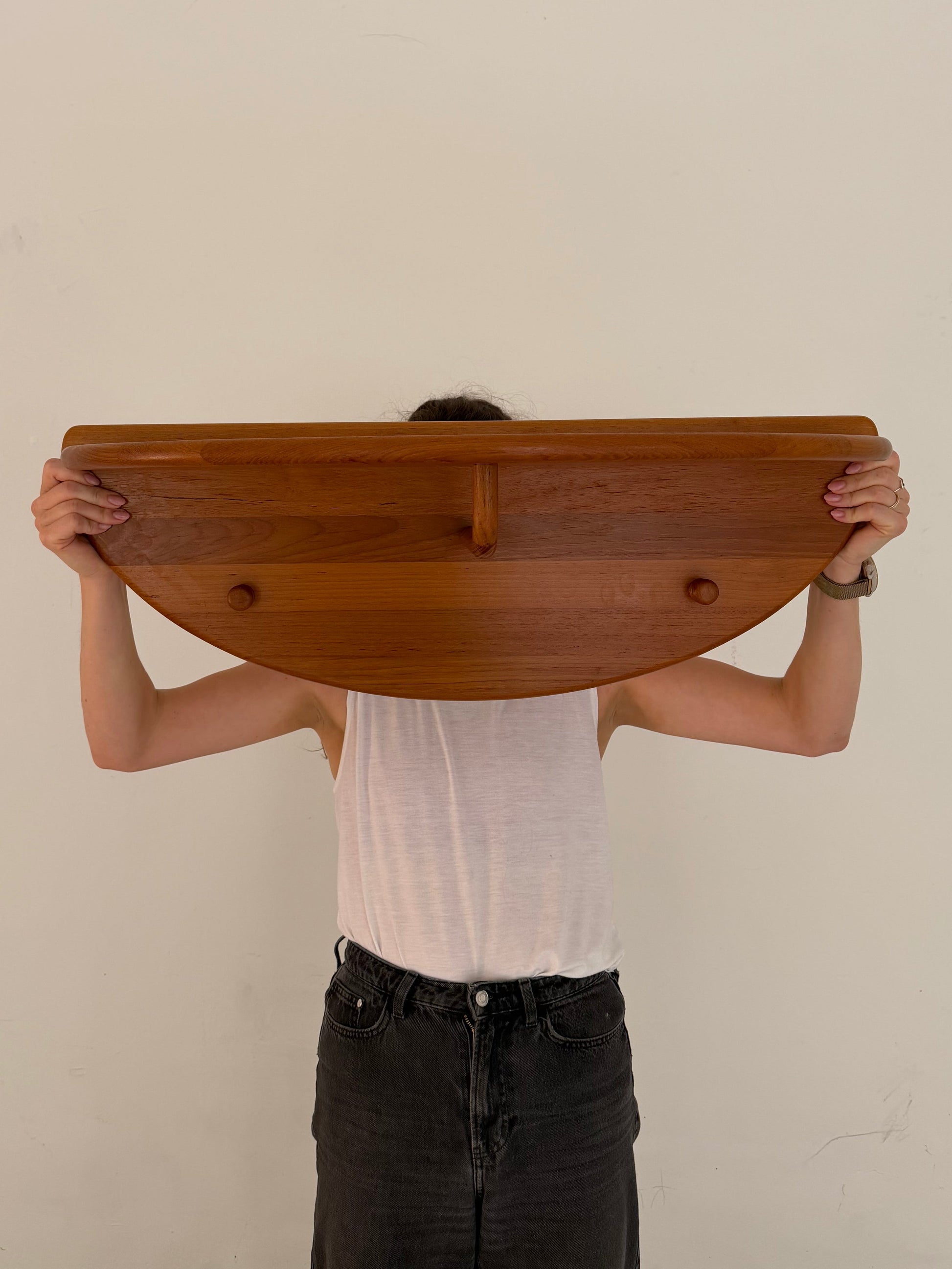 Vintage Garderobe Halbrund Teak von Lysgaard Møbler