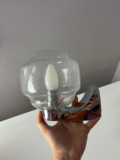 Vintage Wandlampe Einschlussglas von Novus in Originalverpackung
