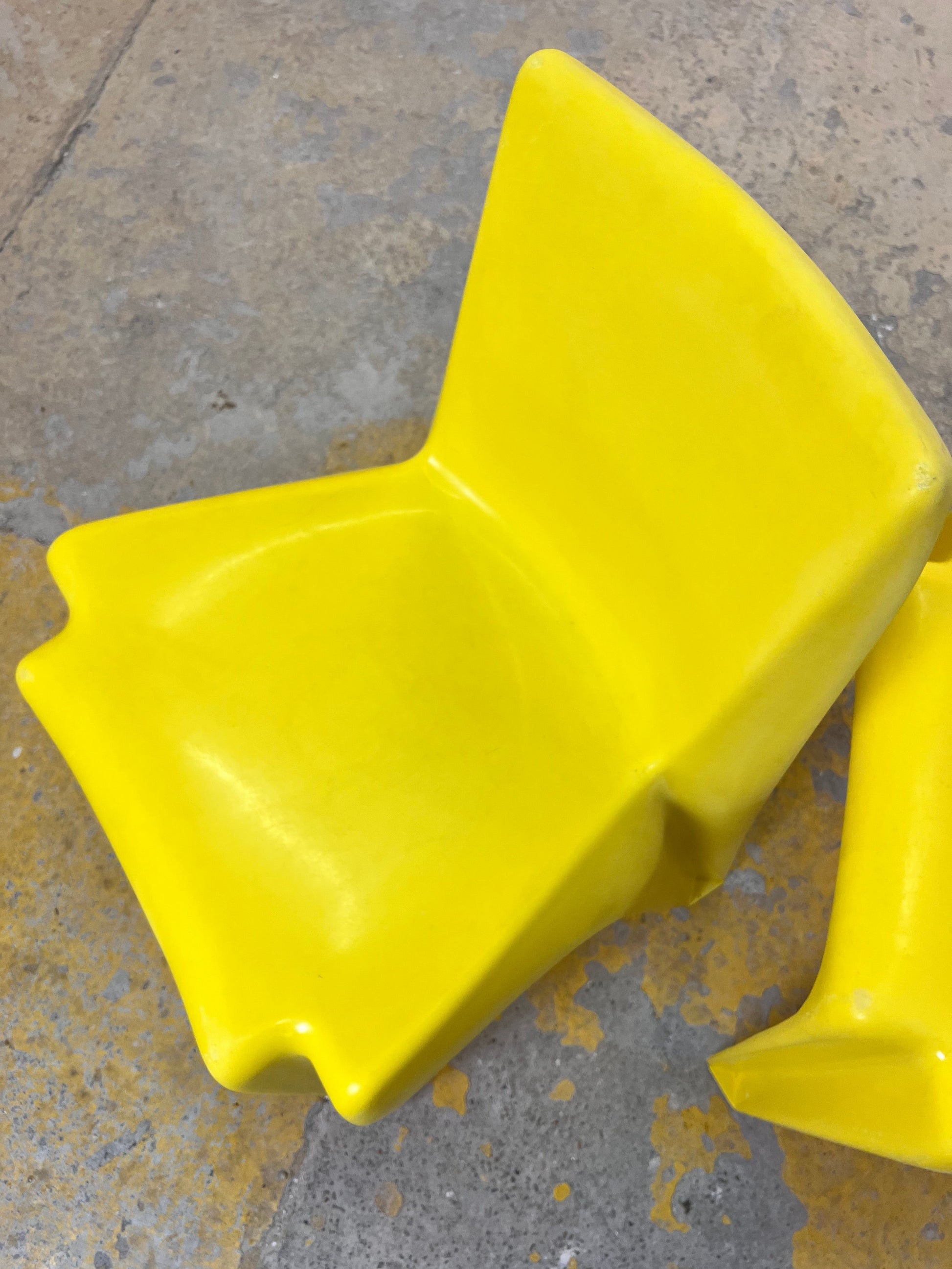 Vintage Esszimmerstuhl BA 1171 gelb von Helmut Bätzner für Bofinger