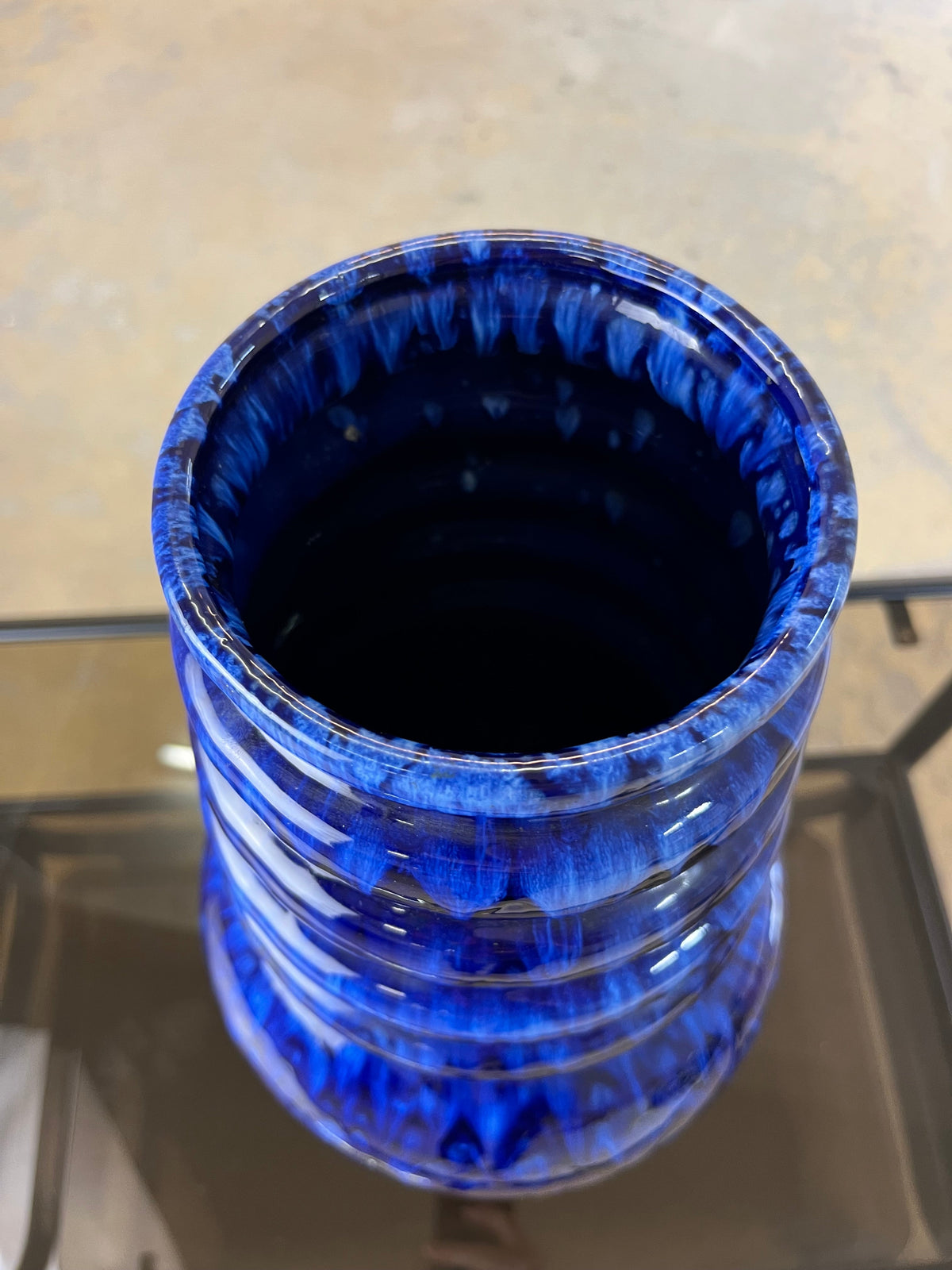 Vintage Vase 269-40 blau verlaufend von Scheurich