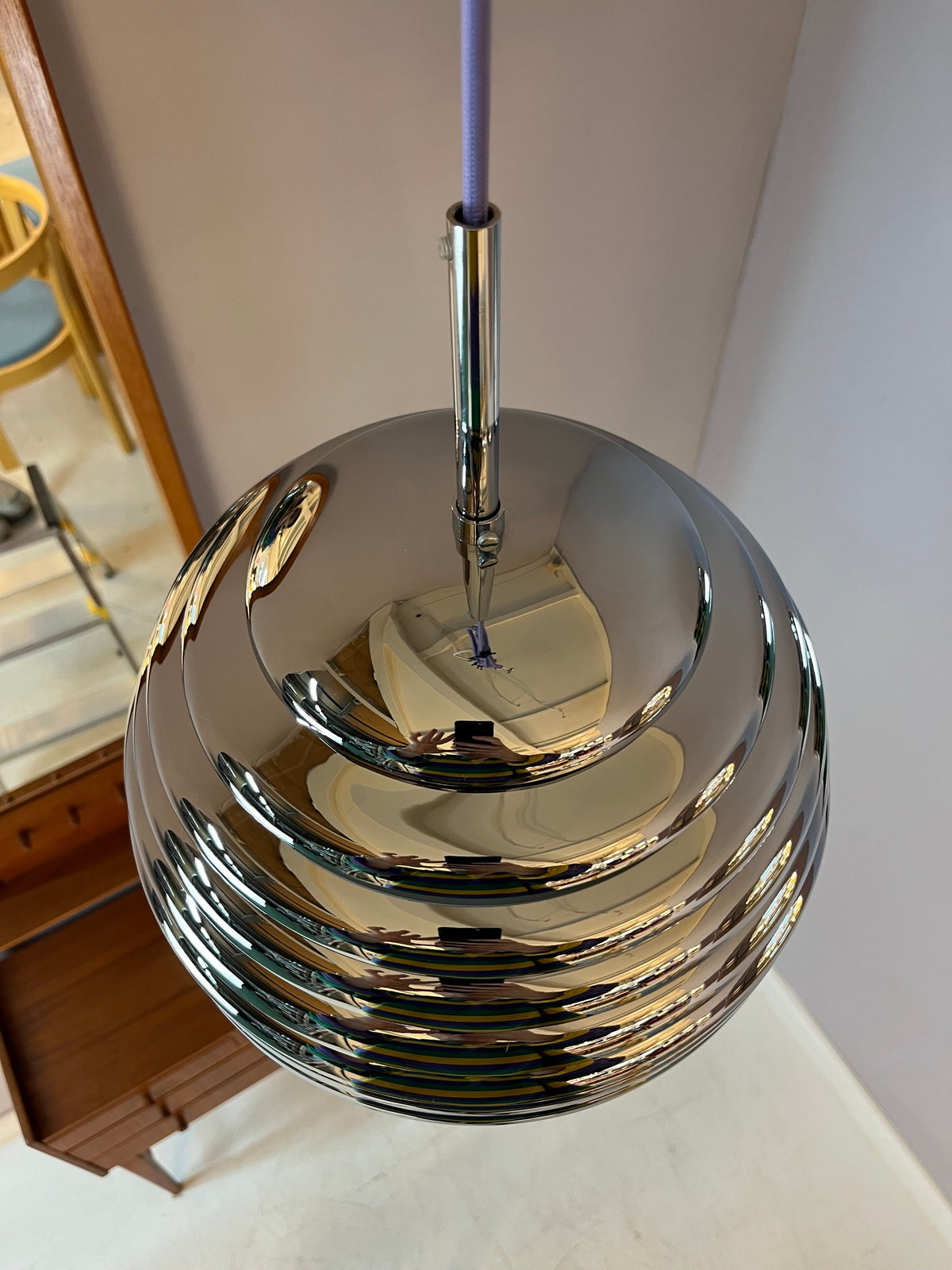 Vintage Hängelampe Saturno 30 cm von Kazuo Motozawa für STAFF