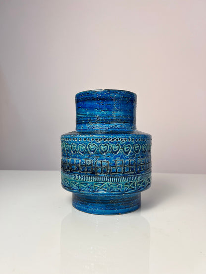 Vintage Vase "Rimini Blu" von Aldo Londi für Bitossi