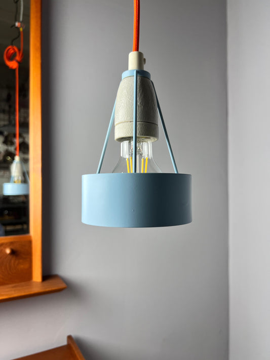 Hanging lamp type 16800 repainted blue by Louis Poulsen