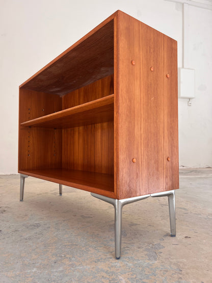 Vintage Teak Regal mit neuen Chromfüßen von Søborg Møbelfabrik