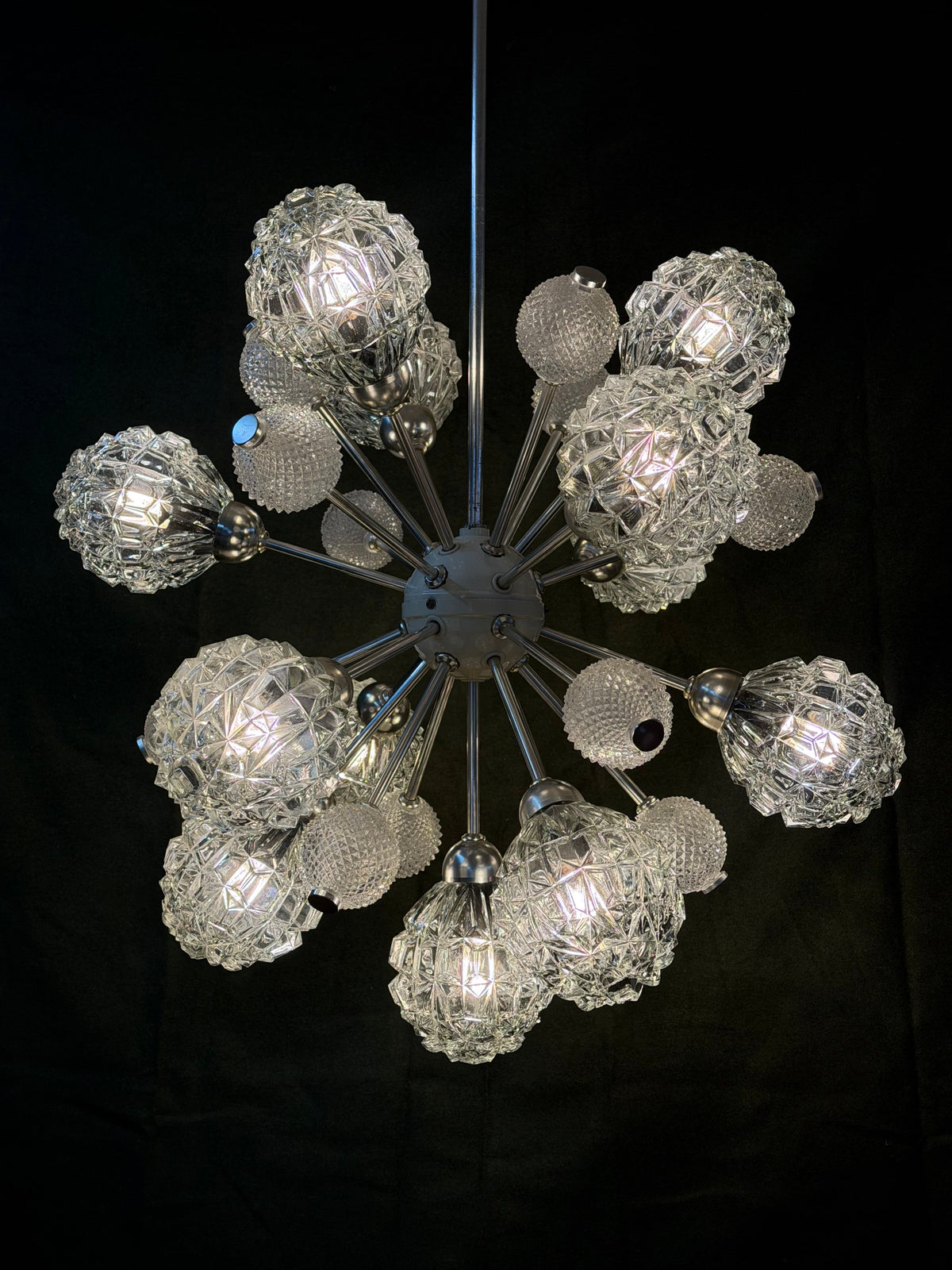 Sputnik Kronleuchter von Elektrofém ISZ, Space Age