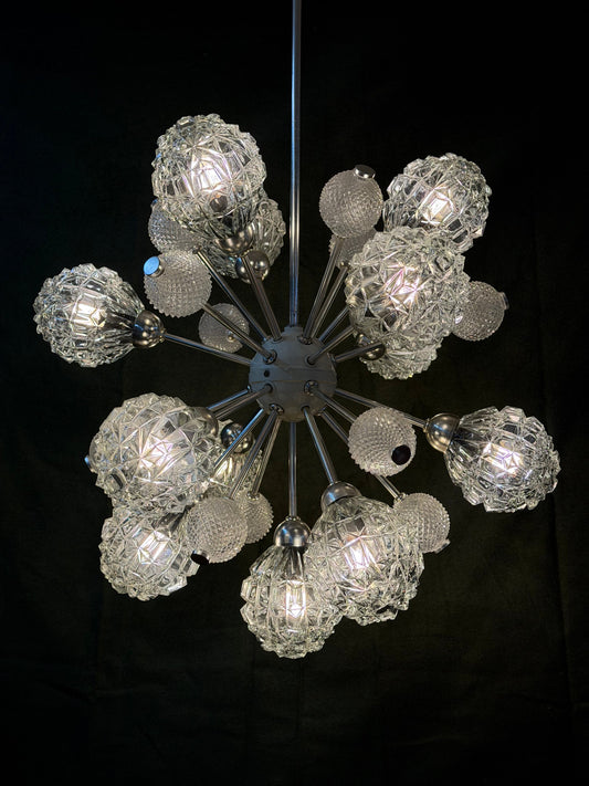Sputnik Kronleuchter von Elektrofém ISZ, Space Age