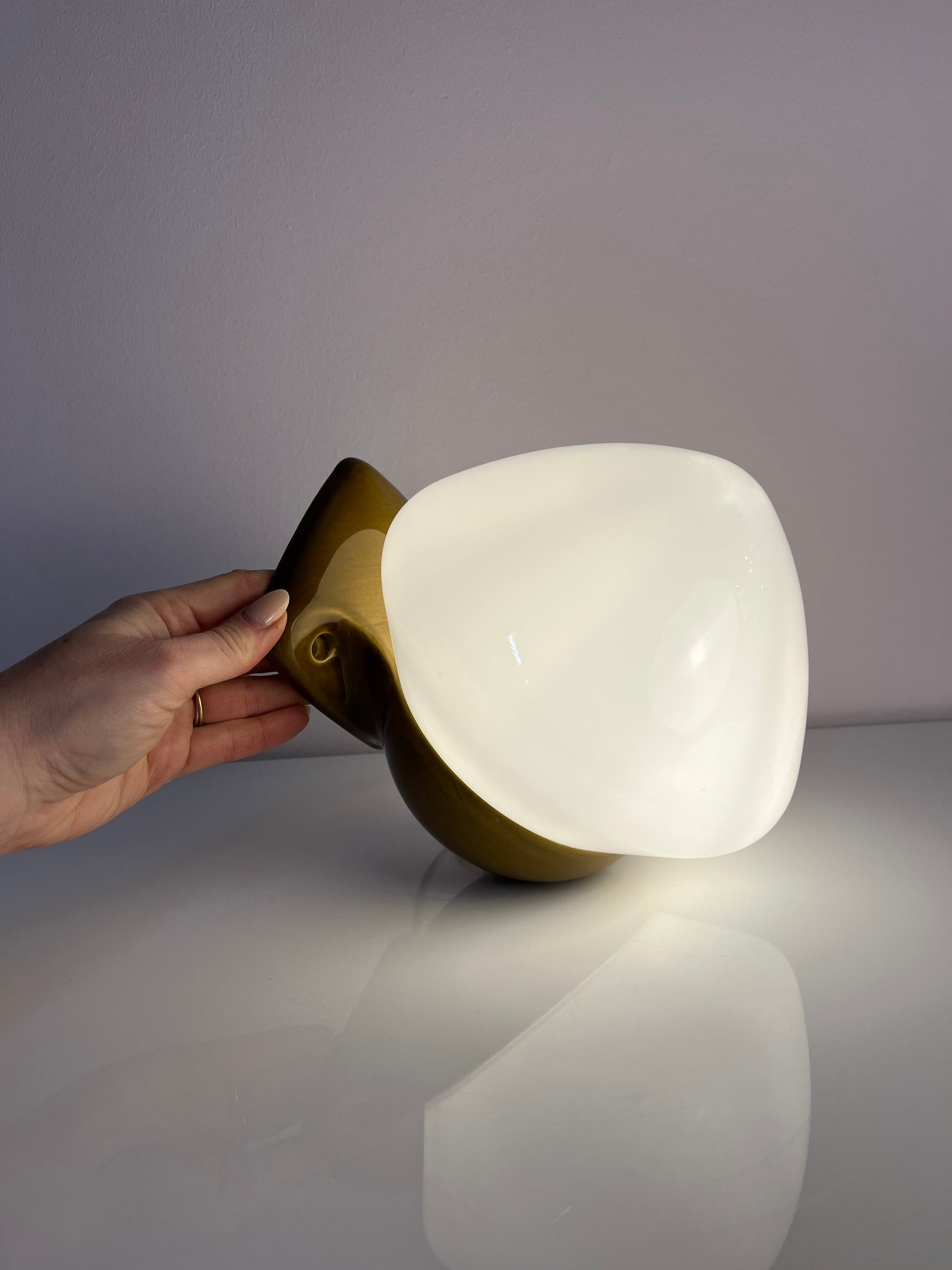 Vintage Wandlampe Modell 6030 von Sigvard Bernadotte für Ifö oliv