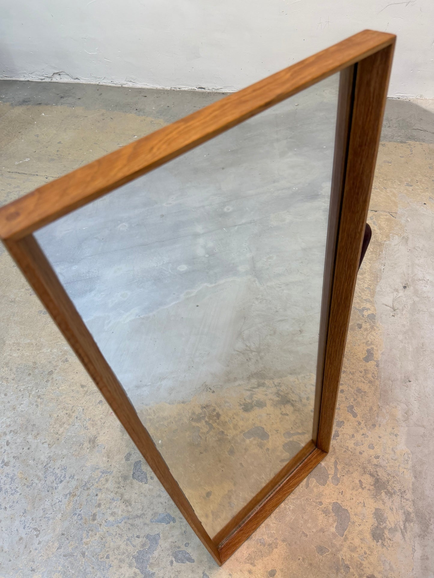 Vintage Standspiegel Eiche von Riis Antonsen, 1971