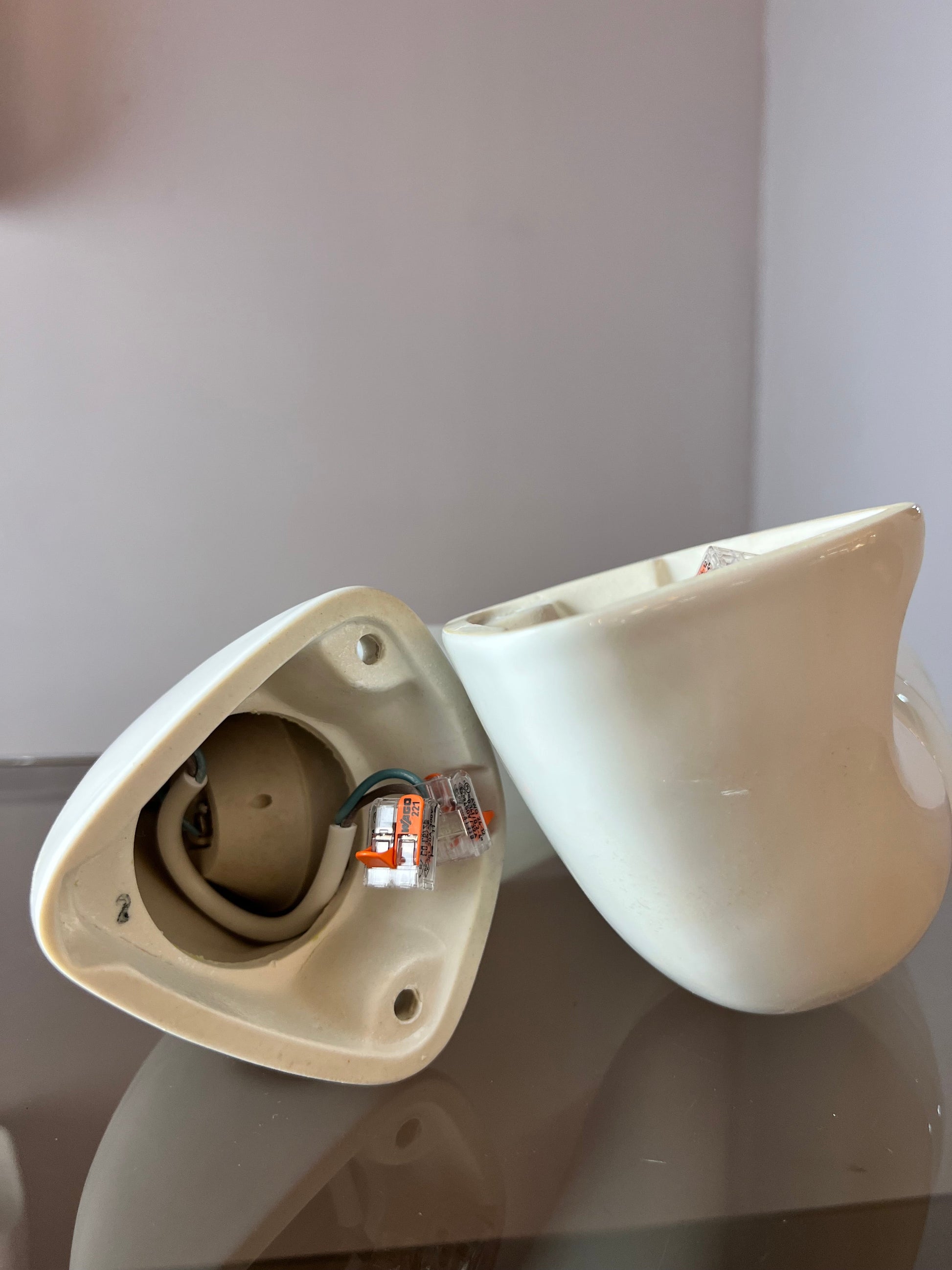 Vintage Wandlampe Modell 6035 von Sigvard Bernadotte für Ifö Set von 2 weiß