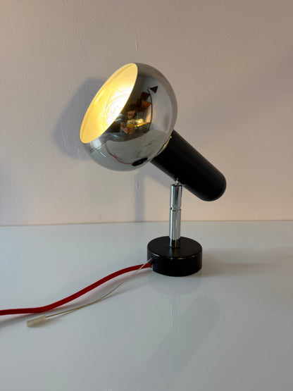 Vintage Wandlampe von Sische, Schwarz-Chrom