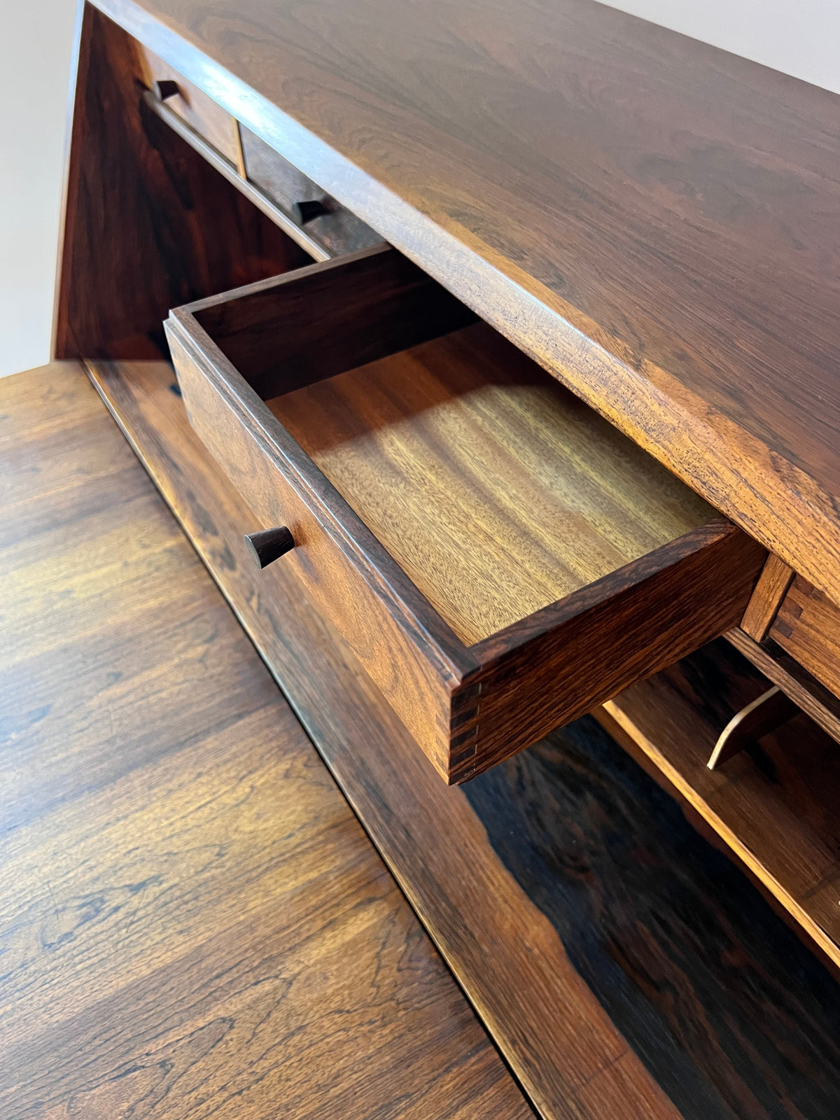 Vintage rosewood secretary by Bernhard Pedersen &amp; Son