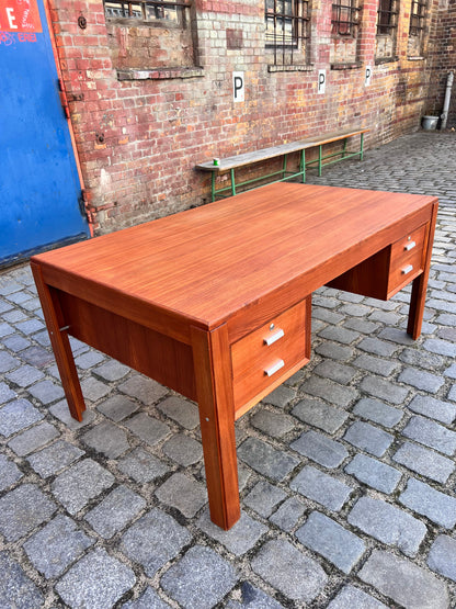 Vintage Schreibtisch von Erik Brouer für Brouer Møbelfabrik, Doppel-Schreibtisch Teak