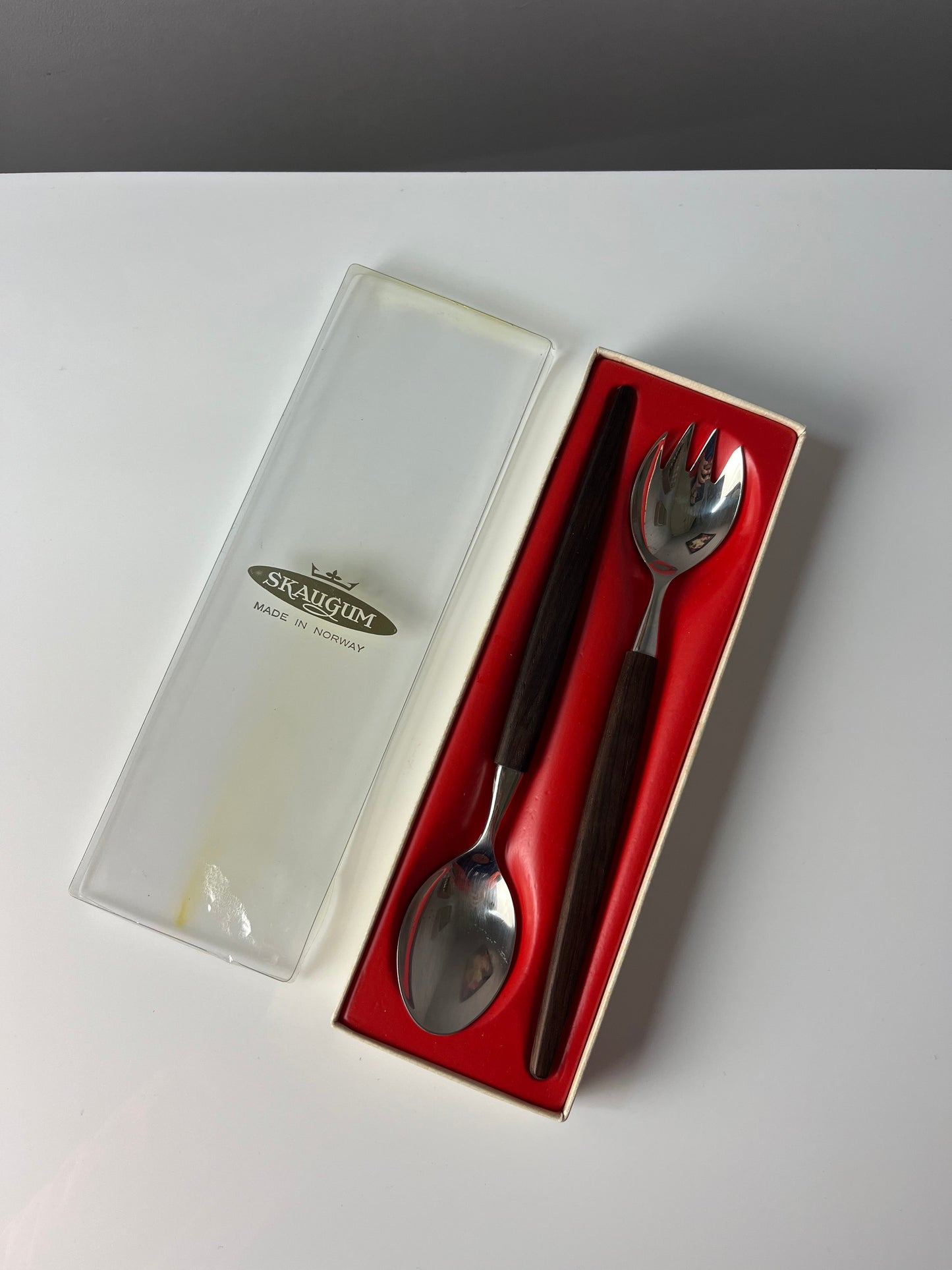 Salatbesteck Teak von Skaugum aus Norwegen