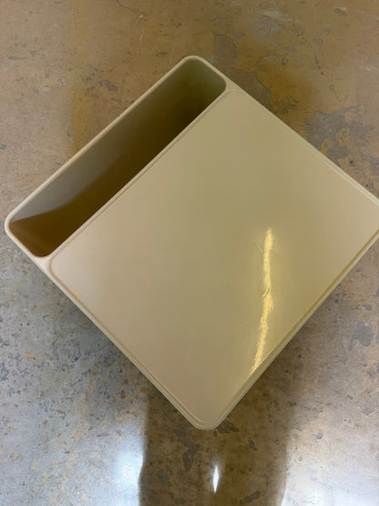 Vintage Nachttisch / Beistelltisch von Opal, Weiß, Space Age