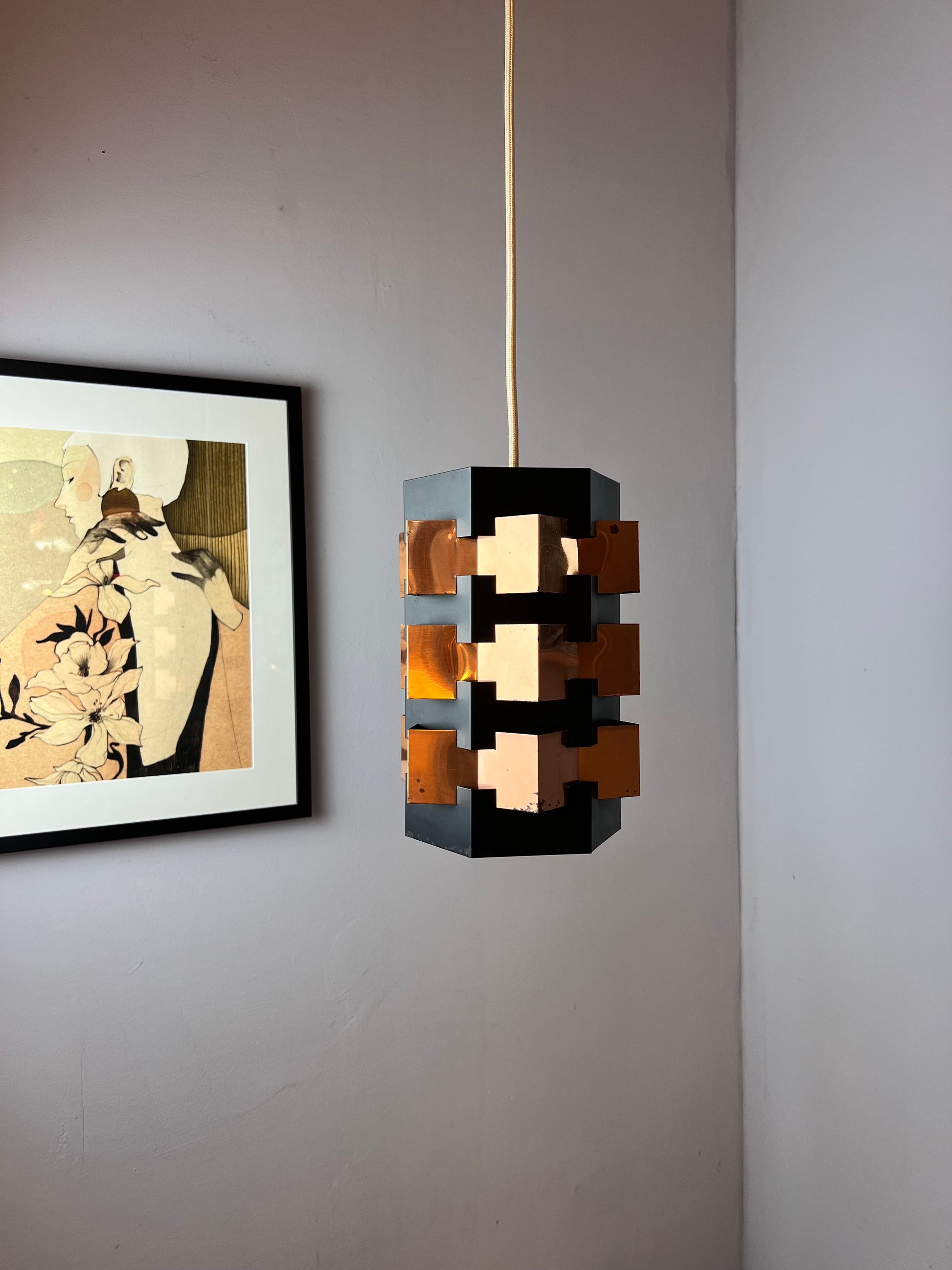 Vintage Hängelampe von Svend Aage Holm für Holm Sorensen+Co