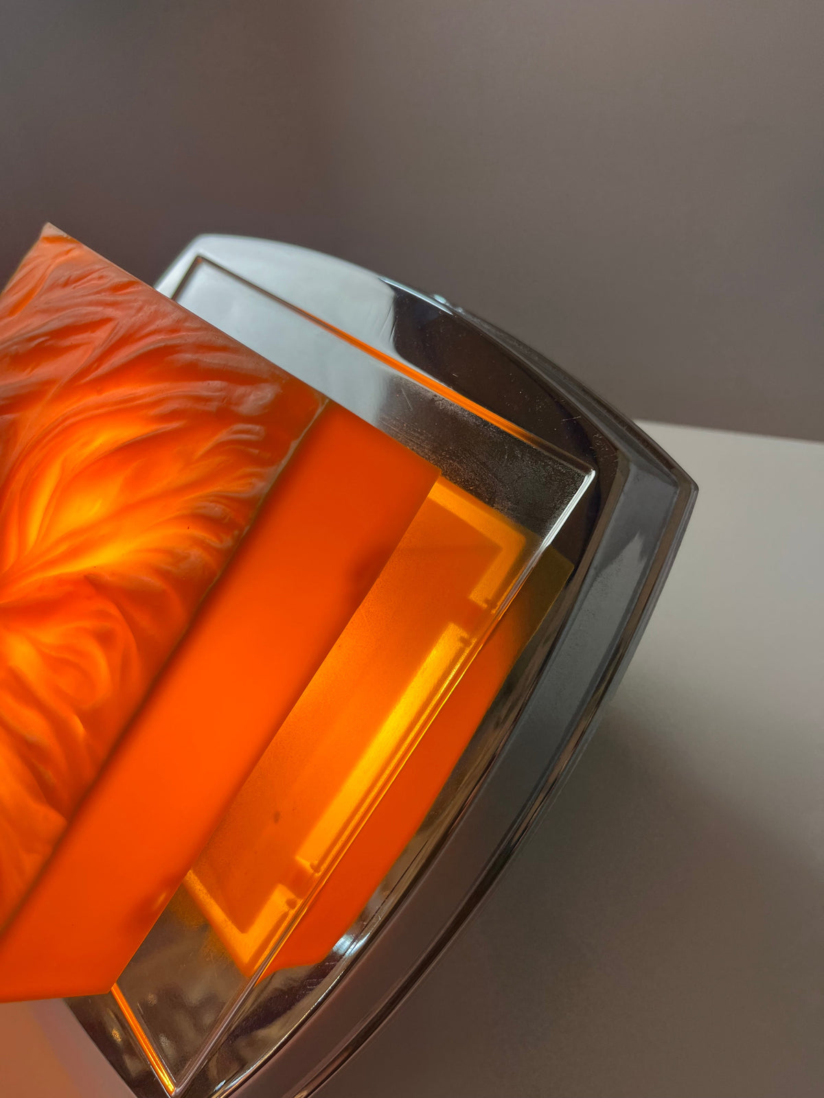 Wandlampe gelb Chrom von Uwe Mersch