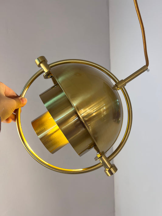 Vintage Hängelampe Multi-Lite von Louis Weisdorf für GUBI Messing
