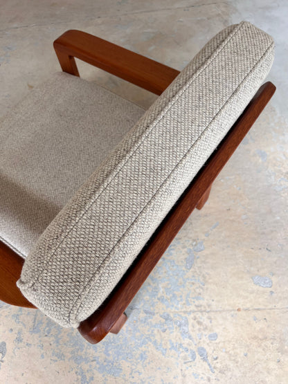 Vintage Sessel aus Teak und Wolle aus Dänemark