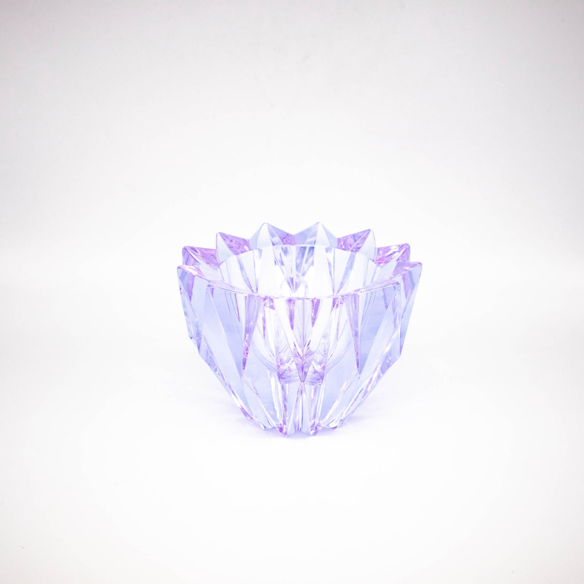 Vintage Schale Water Lily von Aimo Okkolin für Riihimäen Lasi Kristallglas