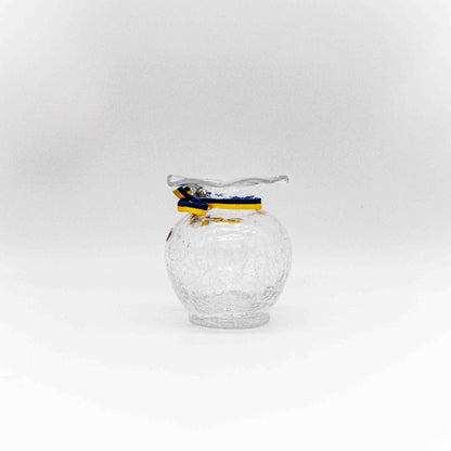 Vintage Vase "Craquelé" von Karin Hammar für Stockholms Glassbruk