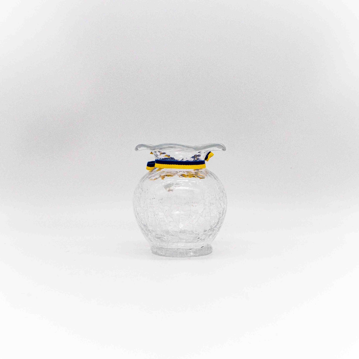 Vintage Vase "Craquelé" von Karin Hammar für Stockholms Glassbruk