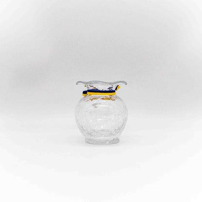 Vintage Vase "Craquelé" von Karin Hammar für Stockholms Glassbruk