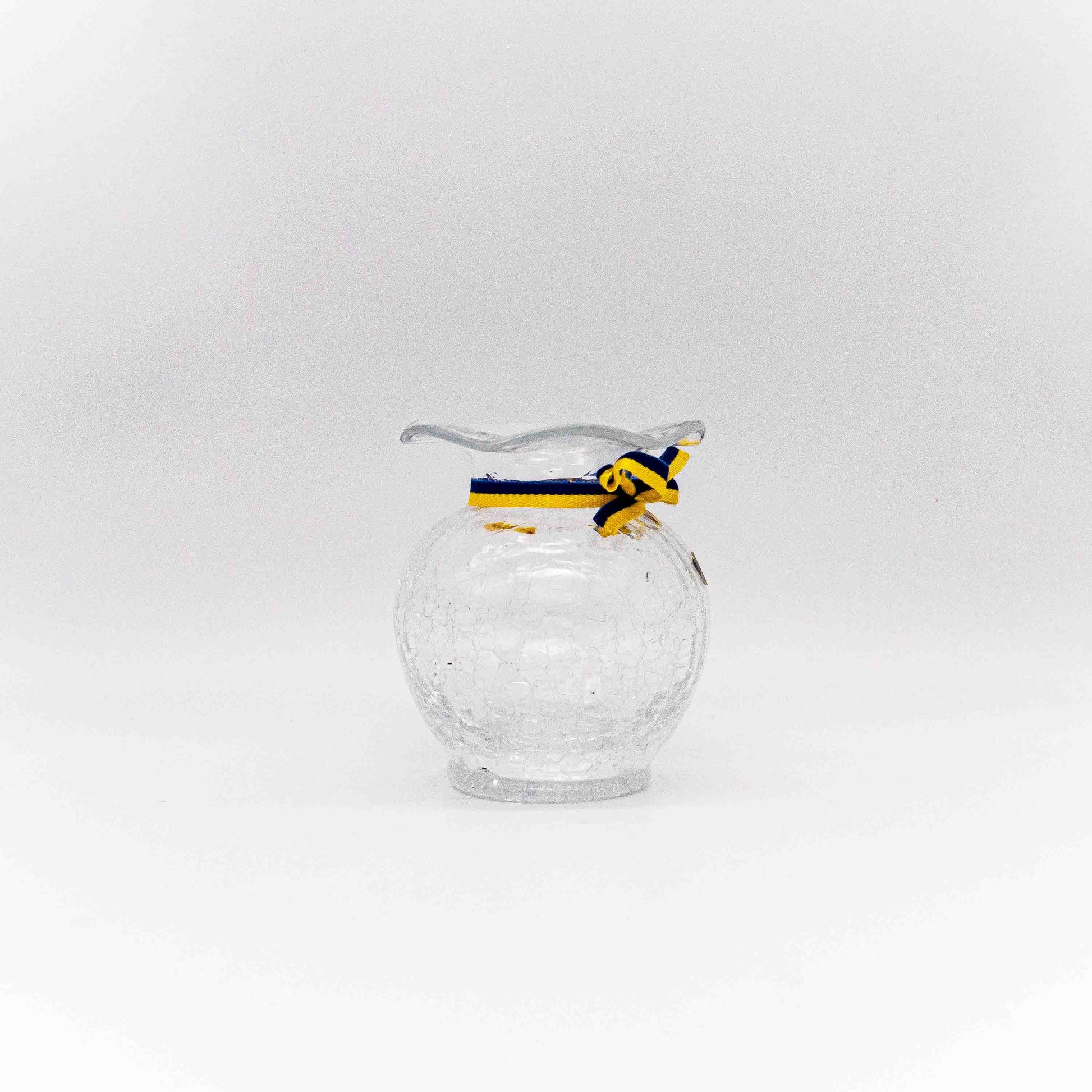 Vintage Vase "Craquelé" von Karin Hammar für Stockholms Glassbruk