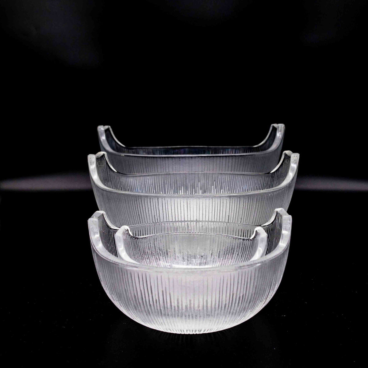 Großes 8er Schüssel Set von Hoya Crystal, ineinander stehend