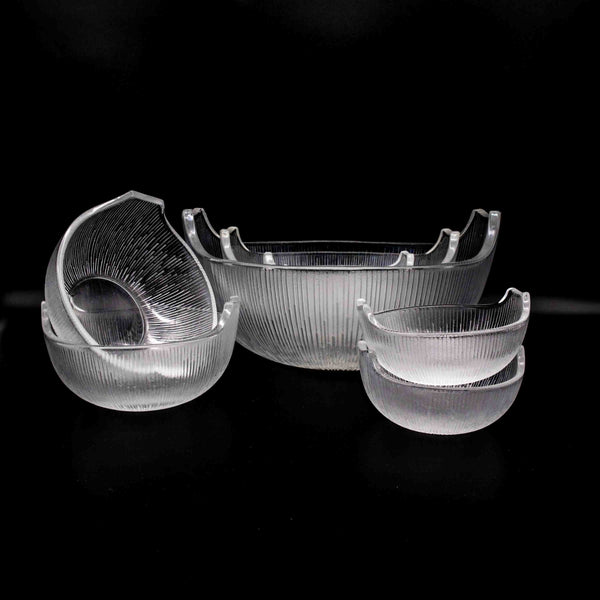 Großes 8er Schüssel Set von Hoya Crystal, arrangiert