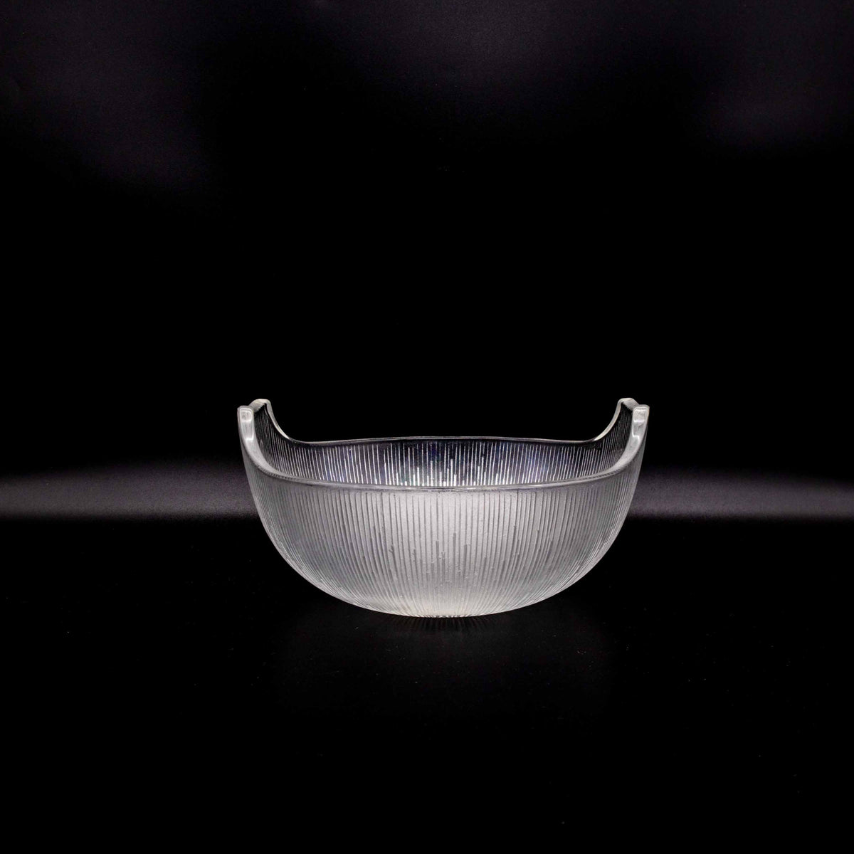 Großes 8er Schüssel Set von Hoya Crystal, Einzelansicht mittlere Schüssel, Seitenansicht