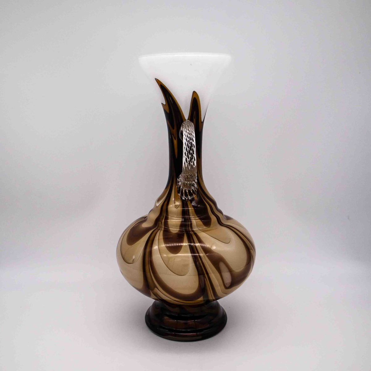 Vintage Krugvase aus Opalglas von V.B. Opaline Florence