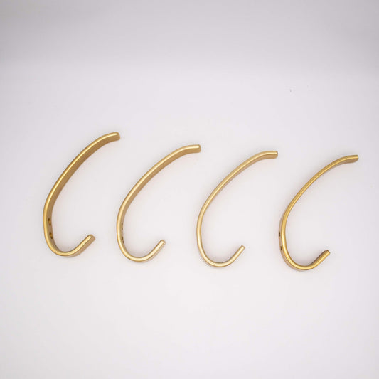 Set von 4 Vintage Kleiderhaken aus Aluminium