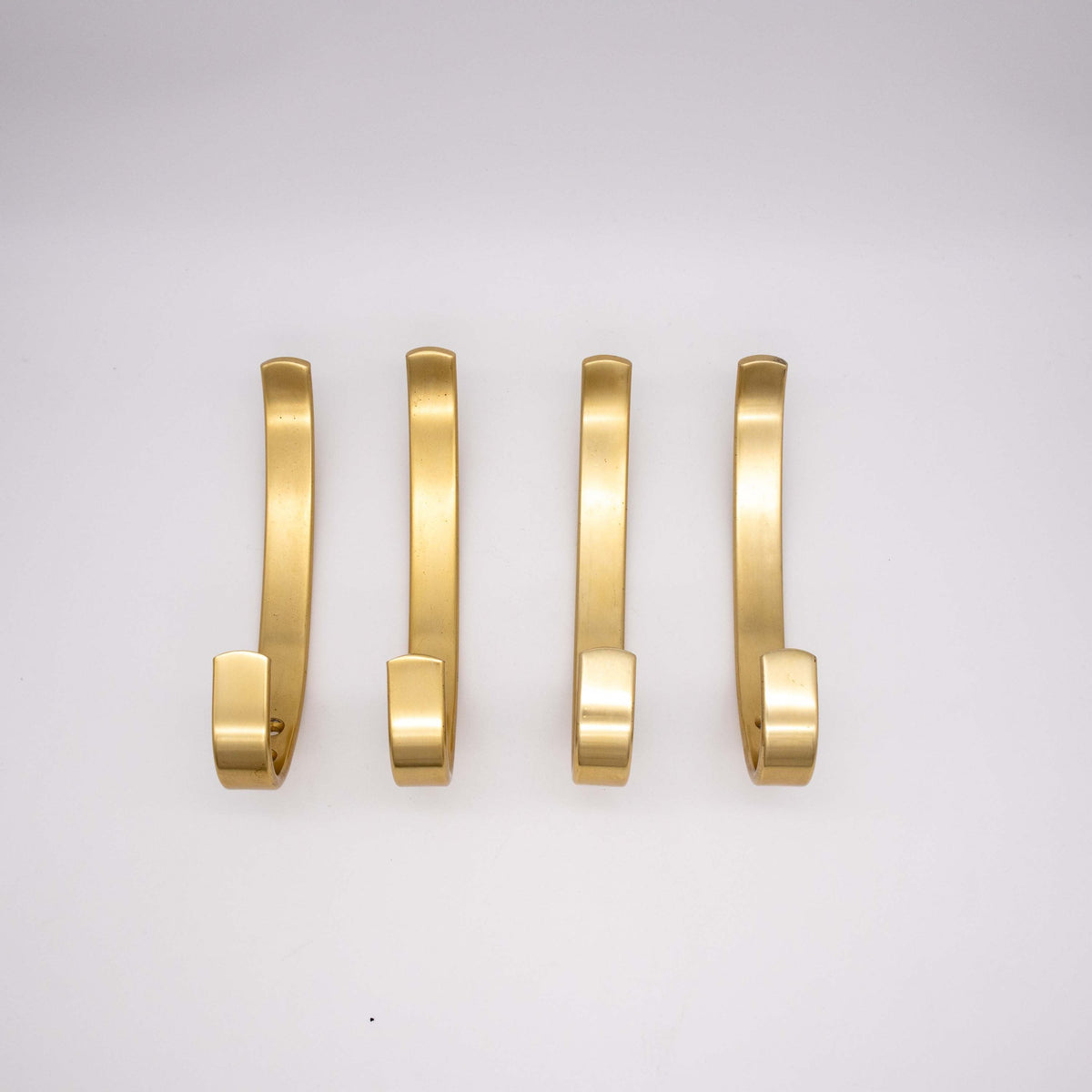 Set von 4 Vintage Kleiderhaken aus Aluminium