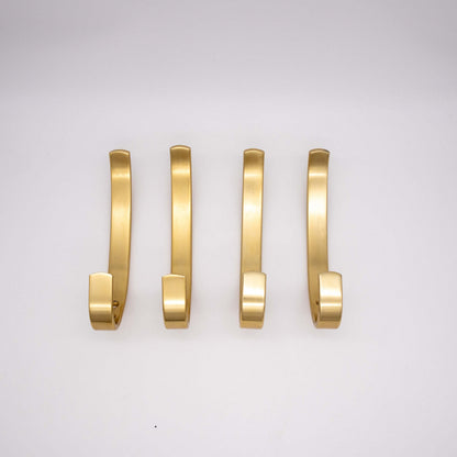 Set von 4 Vintage Kleiderhaken aus Aluminium