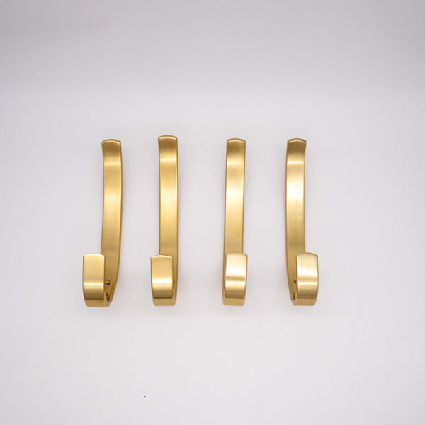 Set von 4 Vintage Kleiderhaken aus Aluminium
