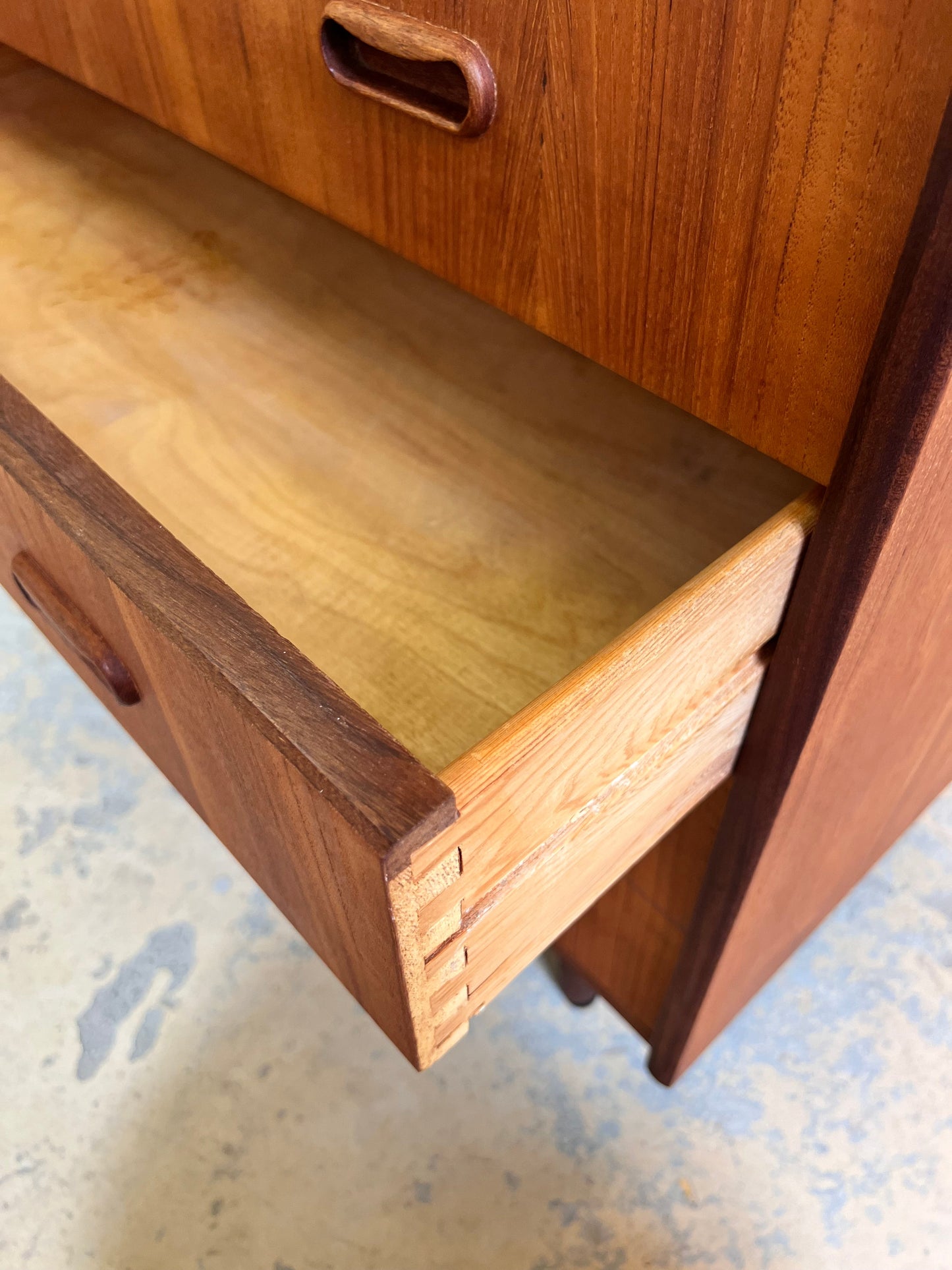 Vintage Kommode Teak zweifarbig aus Dänemark, 60er Jahre