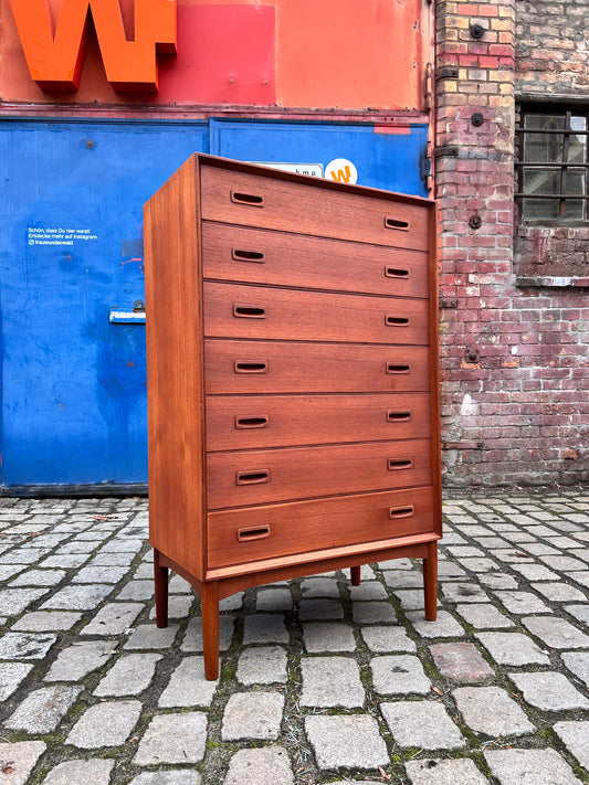 Vintage Kommode Teak mit 7 Schubladen aus Dänemark