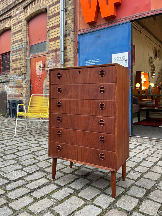 Vintage Kommode mit runden Griffen aus Dänemark