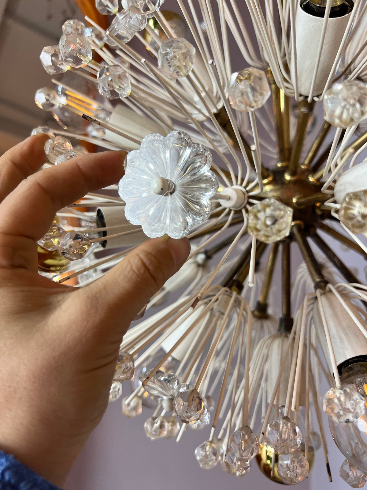 Vintage chandelier by Emil Stejnar