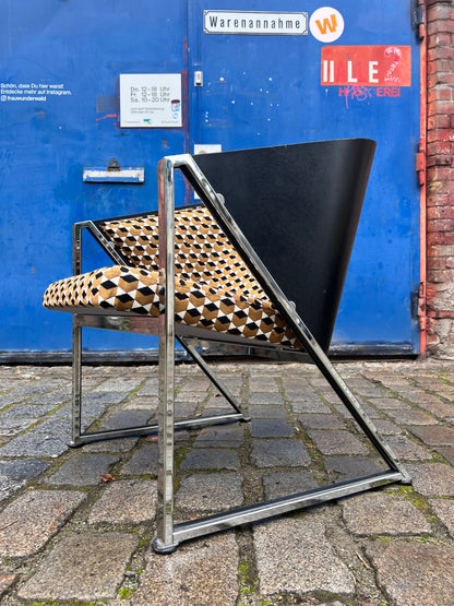 Sessel Mondi braun schwarz Chrom von Jouko Järvisalo für Inno Interior Oy