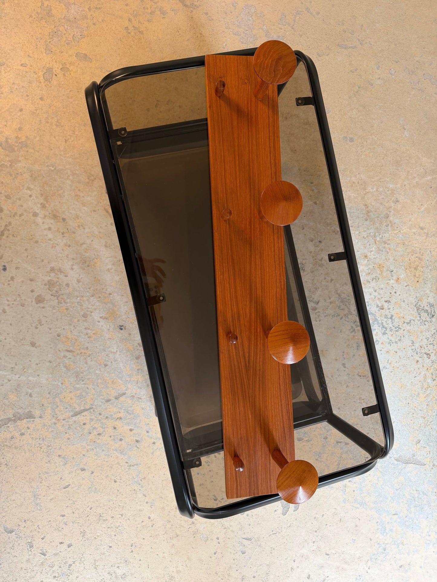 Vintage Garderobe aus Teak, Dänemark 60er Jahre