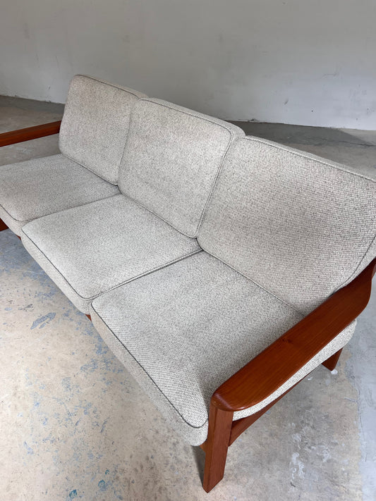 Vintage Sofa Teak und Wolle aus Dänemark