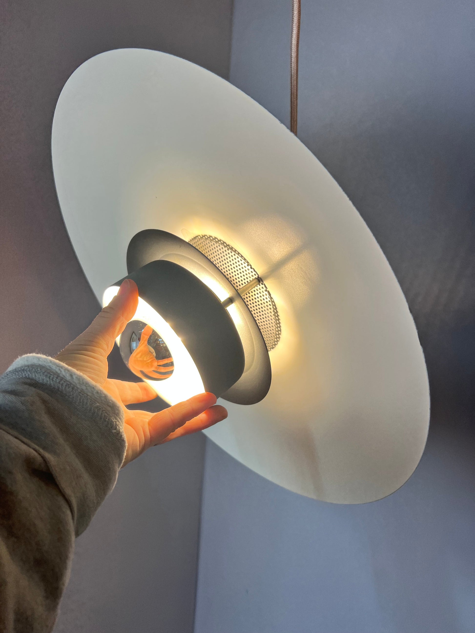 Vintage Lamellenlampe Paloma von Design Light