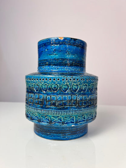 Vintage Vase "Rimini Blu" von Aldo Londi für Bitossi
