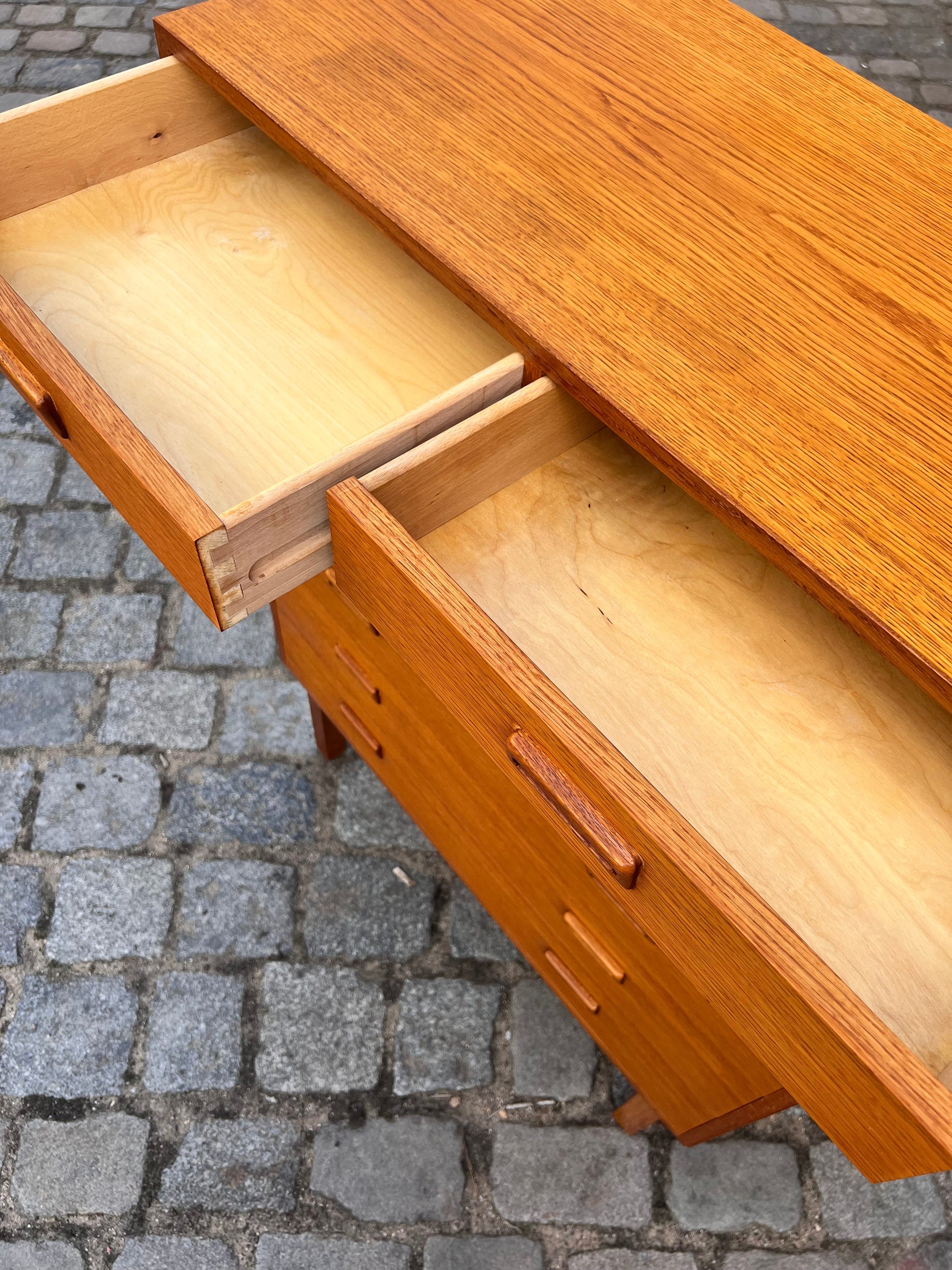 Vintage Tallboy Kommode von Holger Jensen für FDB Møbler mit Doppelgriffen