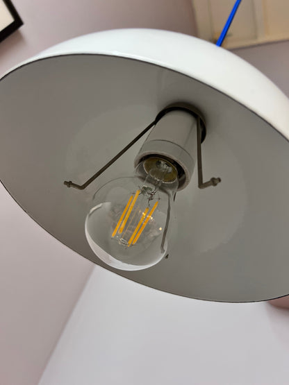 Vintage Hängelampe Flowerpot weiß von Verner Panton für Louis Poulsen