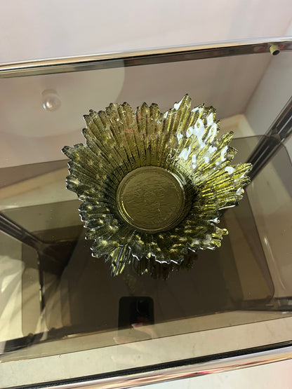 Schale Revontulet grau Glas von Tauno Wirkkala für Humppila