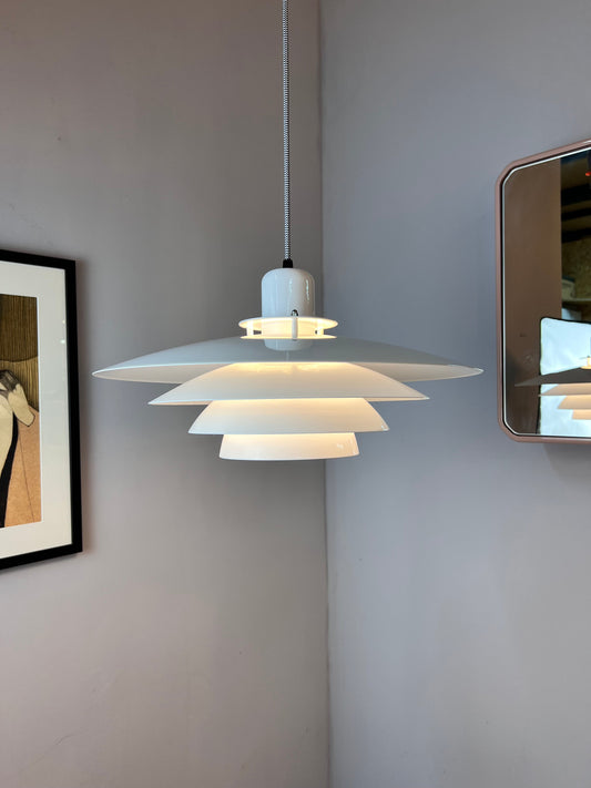 Lamellenlampe weiß Hochglanz