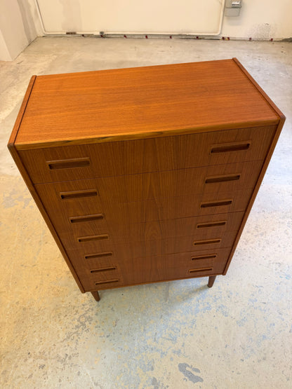 Vintage Kommode aus Teak, Dänemark, 7 Schubladen