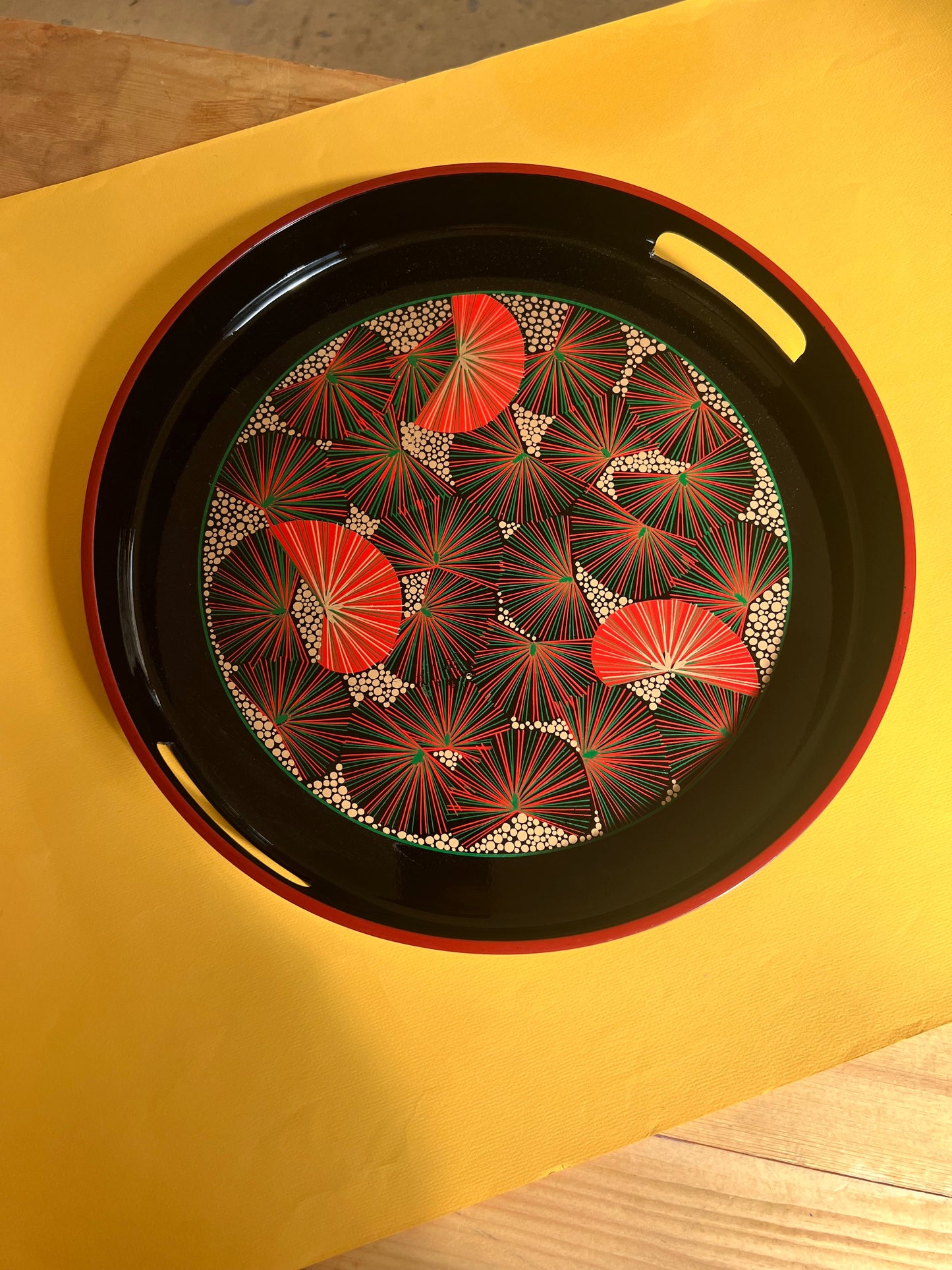 Vintage Lacktablett Shōwa Periode Japan 70er